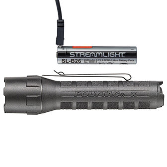PolyTac X USB - 18650 batt. en USB kabel, zwart (BOX)
