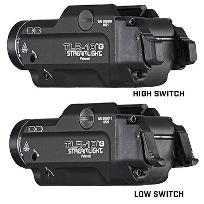 TLR-10 G Flex - Incl. high switch (mounted), low switch, 2x CR123A batt and key kit - Black