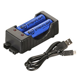 Batterijlader set USB, incl. 2x18650 3.7V, 2600mAh, Streamlight